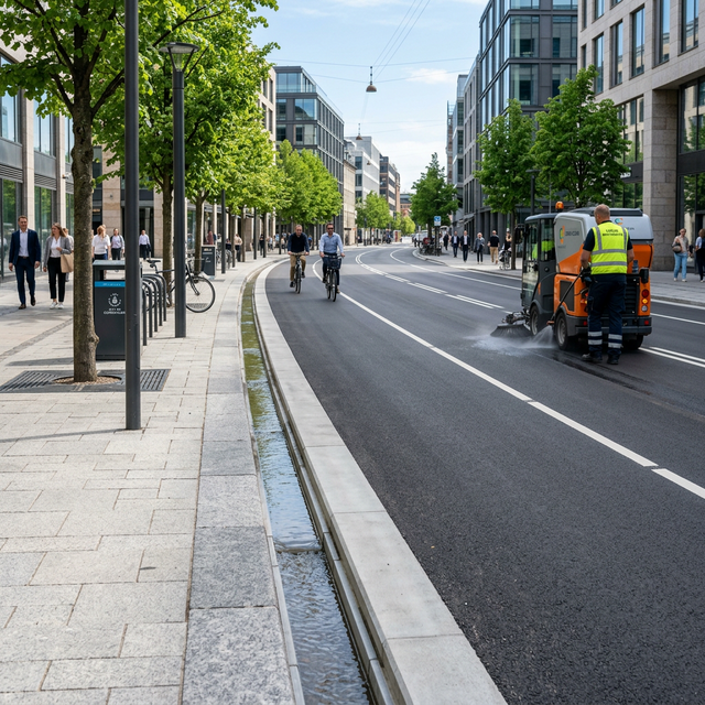 Curage de caniveaux & voies publiques